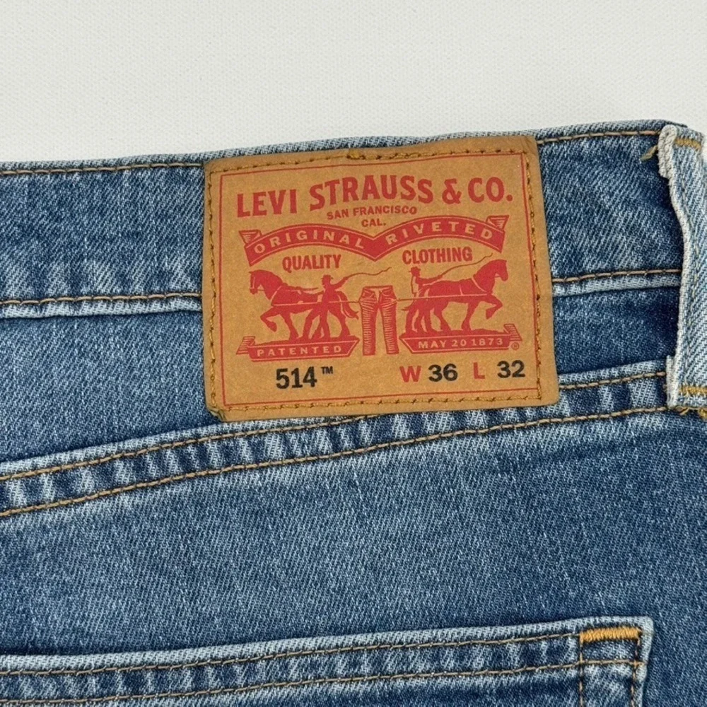 Levi's 514 Straight Leg Jeans Men's 36x32‎ Blue Denim NWT Reclaimed Sustainable